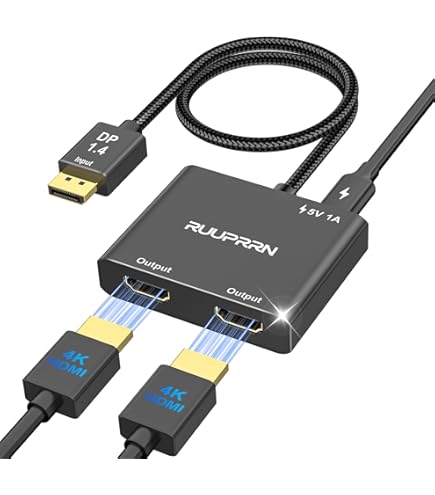 Amazon.com: Monoprice 2-Port DisplayPort 1.2 to HDMI Multi-Stream